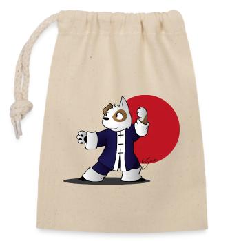 Kung Fu - Closable cotton gift bag (14x20cm) - nature - Front