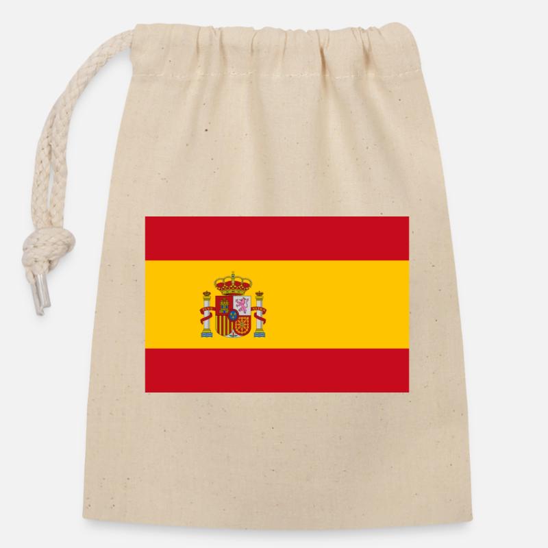 Spanien - Verschließbarer Geschenkbeutel aus Baumwolle (14x20cm) - Natur