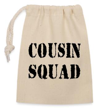 Cousin Squad - Sac cadeau en coton avec cordon (14 x 20 cm) - nature - Devant