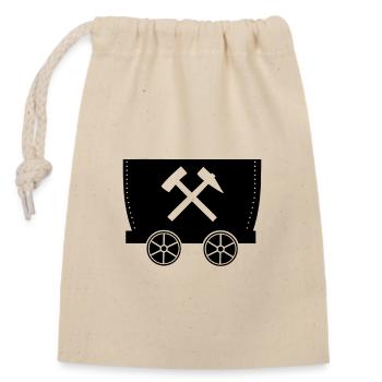 Bonne chance! Logo Lore et Lore - Sac cadeau en coton avec cordon (14 x 20 cm) - nature - Devant