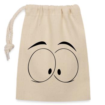 eyes - Closable cotton gift bag (14x20cm) - nature - Front