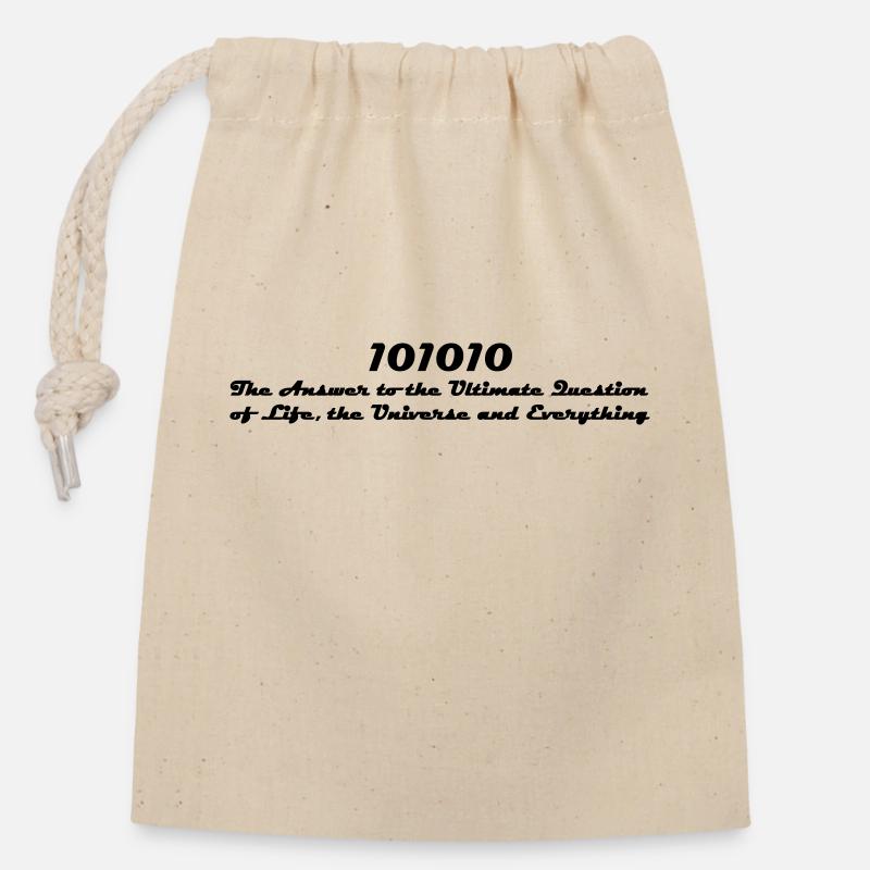 101010 - Closable cotton gift bag (14x20cm) - nature