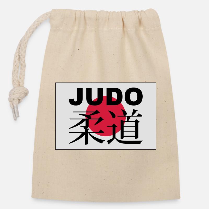 judo - Verschließbarer Geschenkbeutel aus Baumwolle (14x20cm) - Natur