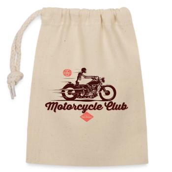 motorcycle club - Verschließbarer Geschenkbeutel aus Baumwolle (14x20cm) - Natur - Vorne