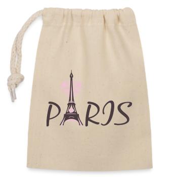 Eiffel Tower - Closable cotton gift bag (14x20cm) - nature - Front