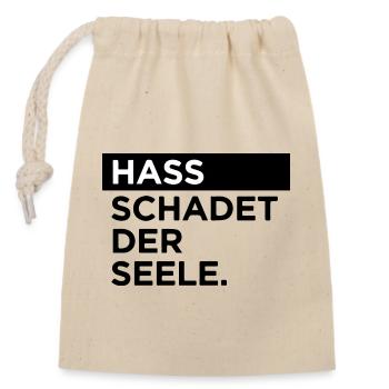 Spruch Rechts Rassismus Geschenk Protest Hass Idee - Verschließbarer Geschenkbeutel aus Baumwolle (14x20cm) - Natur - Vorne