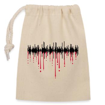 blut tonspur tropfen graffiti spiegelung ton play - Verschließbarer Geschenkbeutel aus Baumwolle (14x20cm) - Natur - Vorne