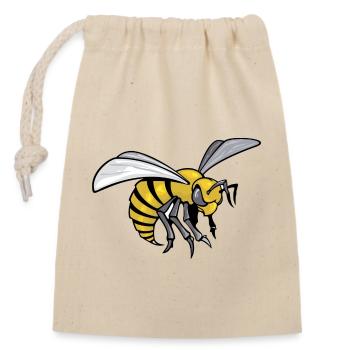 Gelbe Hornisse - American Football Hornets Team - Verschließbarer Geschenkbeutel aus Baumwolle (14x20cm) - Natur - Vorne