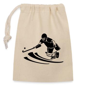 gardien de but - Sac cadeau en coton avec cordon (14 x 20 cm) - nature - Devant