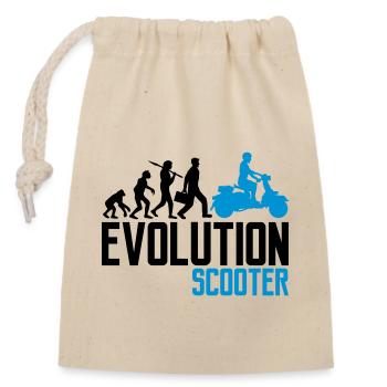 moteur évolution scooter électrique clipart elek - Sac cadeau en coton avec cordon (14 x 20 cm) - nature - Devant