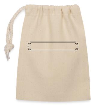 Banner Frame - Closable cotton gift bag (14x20cm) - nature - Front