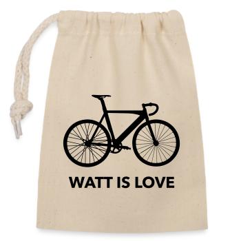 Watt is Love Road - Verschließbarer Geschenkbeutel aus Baumwolle (14x20cm) - Natur - Vorne