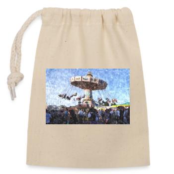 Straubing folk festival - Closable cotton gift bag (14x20cm) - nature - Front