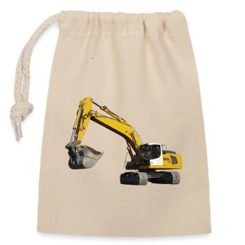 Bagger - Verschließbarer Geschenkbeutel aus Baumwolle (14x20cm) - Natur - Vorne