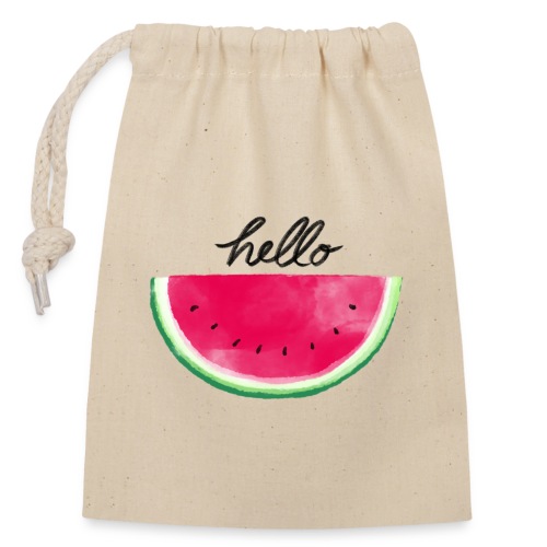 Watermelon - Verschließbarer Geschenkbeutel aus Baumwolle (14x20cm)