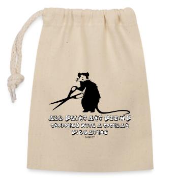 All ShirtArt seem profound with an popular Banksy - Closable cotton gift bag (14x20cm) - nature - Front