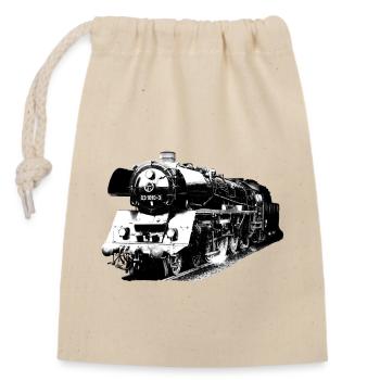 Dampflokomotive 03 1010 - Verschließbarer Geschenkbeutel aus Baumwolle (14x20cm) - Natur - Vorne