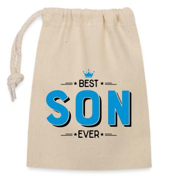 Best son - Closable cotton gift bag (14x20cm) - nature - Front