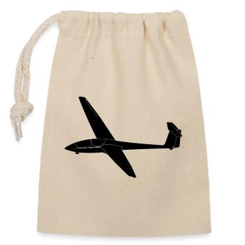 ask 21 Segelflugzeug Segelfliegen Segelflieger - Verschließbarer Geschenkbeutel aus Baumwolle (14x20cm) - Natur - Vorne