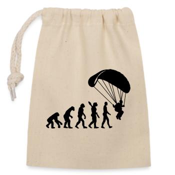 Parapente Parapente Parapente Sport - Sac cadeau en coton avec cordon (14 x 20 cm) - nature - Devant