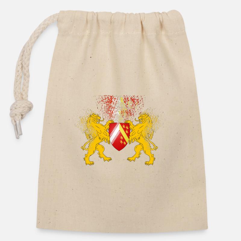 T-shirt Alsace Lions Blason Omega - Sac cadeau en coton avec cordon (14 x 20 cm) - nature