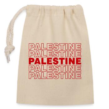 Palestine - Sac cadeau en coton avec cordon (14 x 20 cm) - nature - Devant