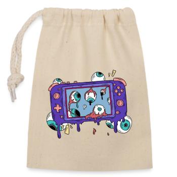 ZOMBIE GAME CONSOLE GAME CONTROLLER - Closable cotton gift bag (14x20cm) - nature - Front