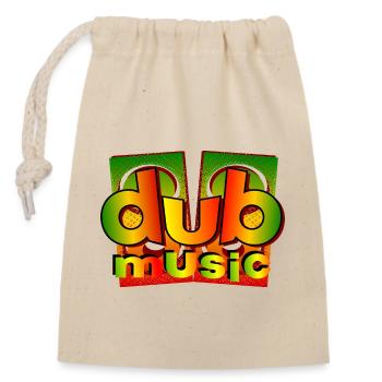 dub music reggae - Verschließbarer Geschenkbeutel aus Baumwolle (14x20cm) - Natur - Vorne
