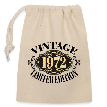 Vintage 1972 Classic 50 Ans Hommes & Femmes - Sac cadeau en coton avec cordon (14 x 20 cm) - nature - Devant