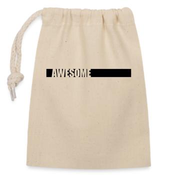Bar Awesome Logo - Sac cadeau en coton avec cordon (14 x 20 cm) - nature - Devant