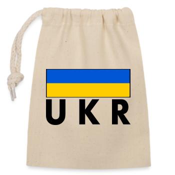 Ukraine - Verschließbarer Geschenkbeutel aus Baumwolle (14x20cm) - Natur - Vorne
