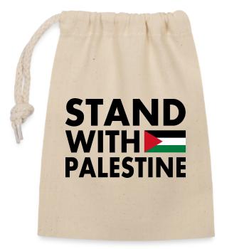 Palestine - Sac cadeau en coton avec cordon (14 x 20 cm) - nature - Devant