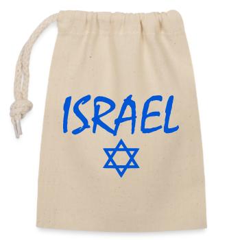 Israël - Sac cadeau en coton avec cordon (14 x 20 cm) - nature - Devant