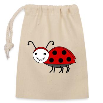 Coléoptère de mai rouge - Sac cadeau en coton avec cordon (14 x 20 cm) - nature - Devant