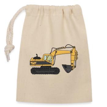 Bagger - Verschließbarer Geschenkbeutel aus Baumwolle (14x20cm) - Natur - Vorne