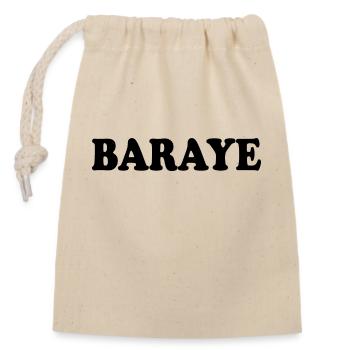 baraye - Closable cotton gift bag (14x20cm) - nature - Front