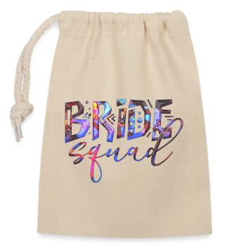 Bride bride wedding stag party bridesmaid party stag party - Closable cotton gift bag (14x20cm) - nature - Front