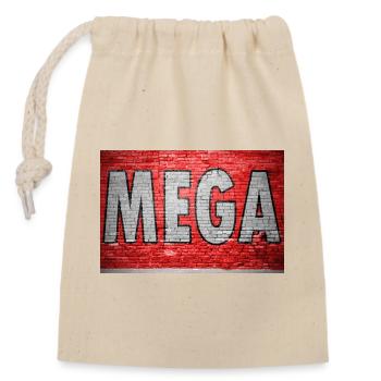 Mega Brick Wall Graffiti - Closable cotton gift bag (14x20cm) - nature - Front