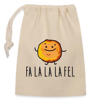 Falafel végétalien drôle - Sac cadeau en coton avec cordon (14 x 20 cm) - nature - Devant