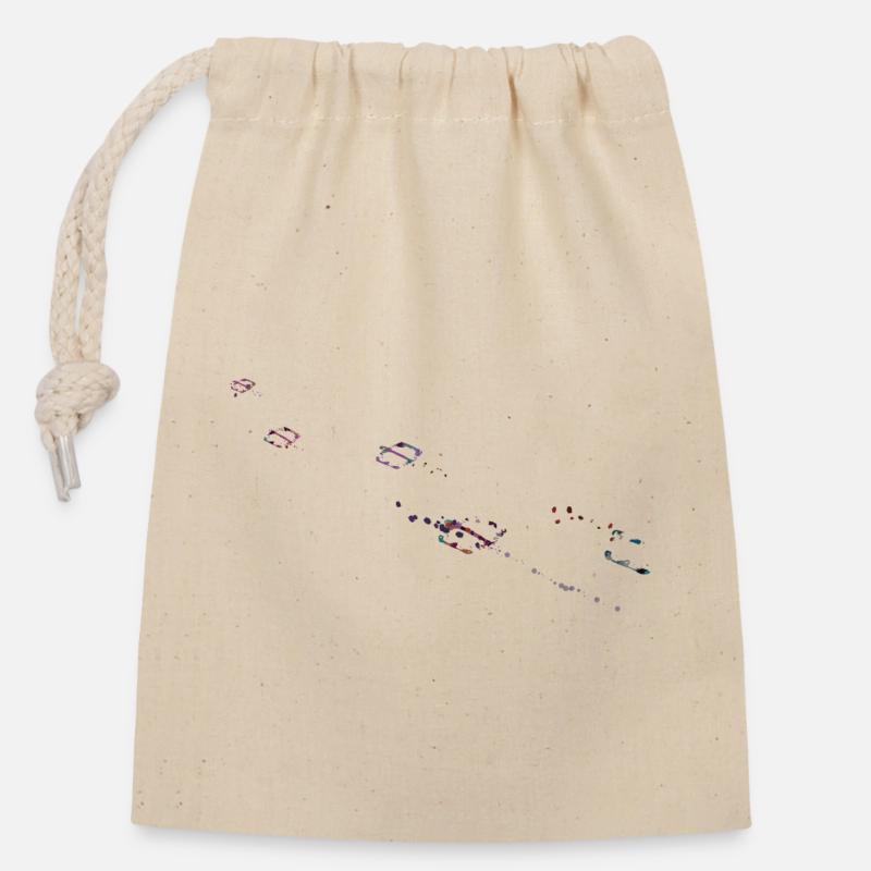 Going Home 2 - Closable cotton gift bag (14x20cm) - nature