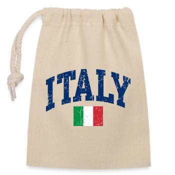 Drapeau italien - Sac cadeau en coton avec cordon (14 x 20 cm) - nature - Devant