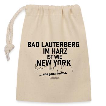 Bad Lauterberg - Verschließbarer Geschenkbeutel aus Baumwolle (14x20cm) - Natur - Vorne