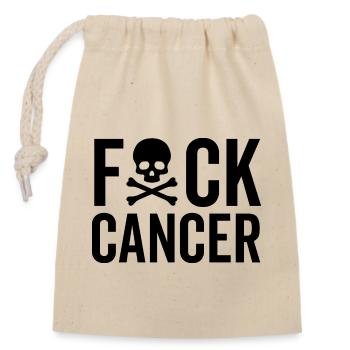 Cancer - Closable cotton gift bag (14x20cm) - nature - Front