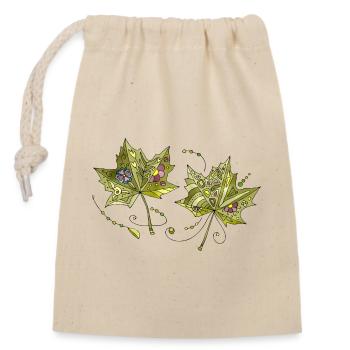 List - Closable cotton gift bag (14x20cm) - nature - Front