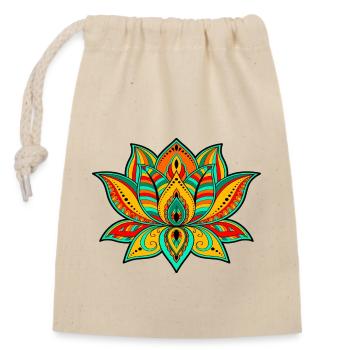 Lotus Flower - Closable cotton gift bag (14x20cm) - nature - Front