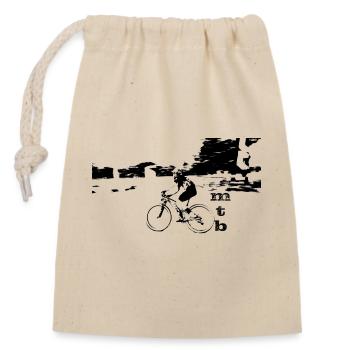 MTB MTB bike BMX - Verschließbarer Geschenkbeutel aus Baumwolle (14x20cm) - Natur - Vorne