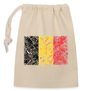 Belgium Vintage - Closable cotton gift bag (14x20cm) - nature - Front
