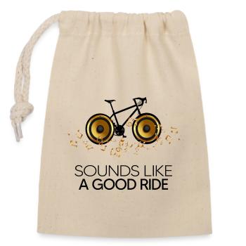 Vélo Vélo Route Vélo Chaîne de vélo « bon trajet » - Sac cadeau en coton avec cordon (14 x 20 cm) - nature - Devant