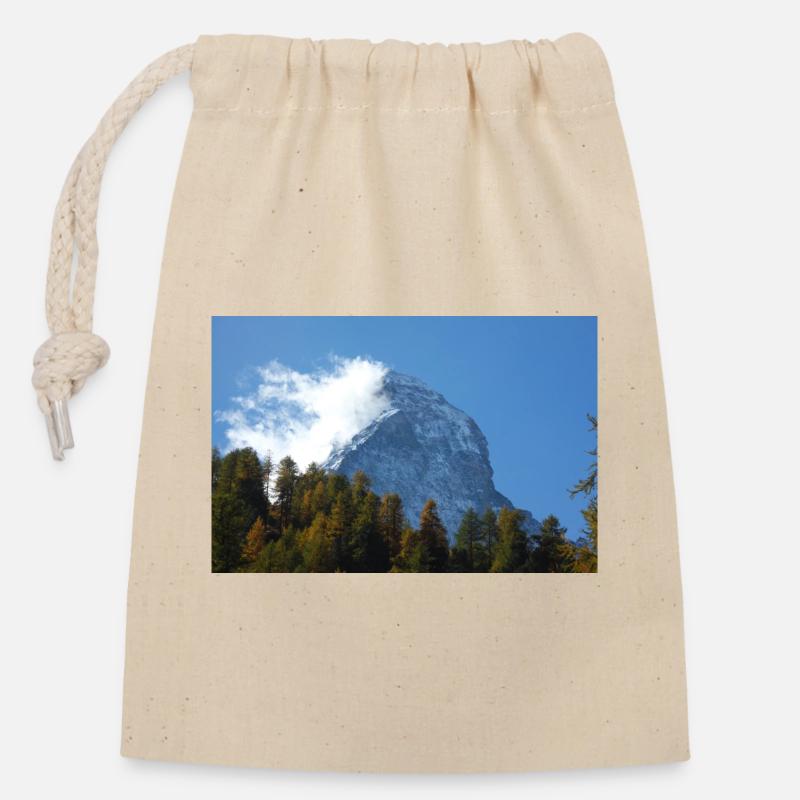 Matterhorn - Verschließbarer Geschenkbeutel aus Baumwolle (14x20cm) - Natur