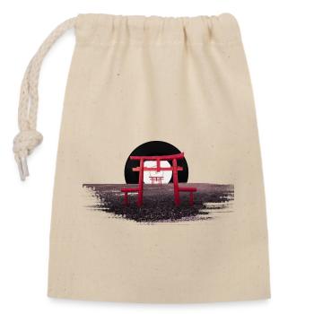 Vinyle SUN - Sac cadeau en coton avec cordon (14 x 20 cm) - nature - Devant